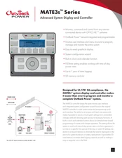 Outback Power System Display and Controller - MATE3s
