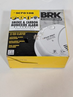 First Alert BRK AC-Powered Photoelectric Smoke Alarm w/Backup Battery #7010B