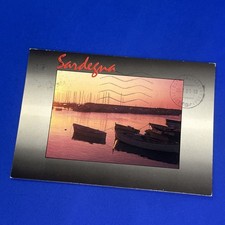SARDEGNA  VEDUTA BARCHE CARTOLINA A COLORI