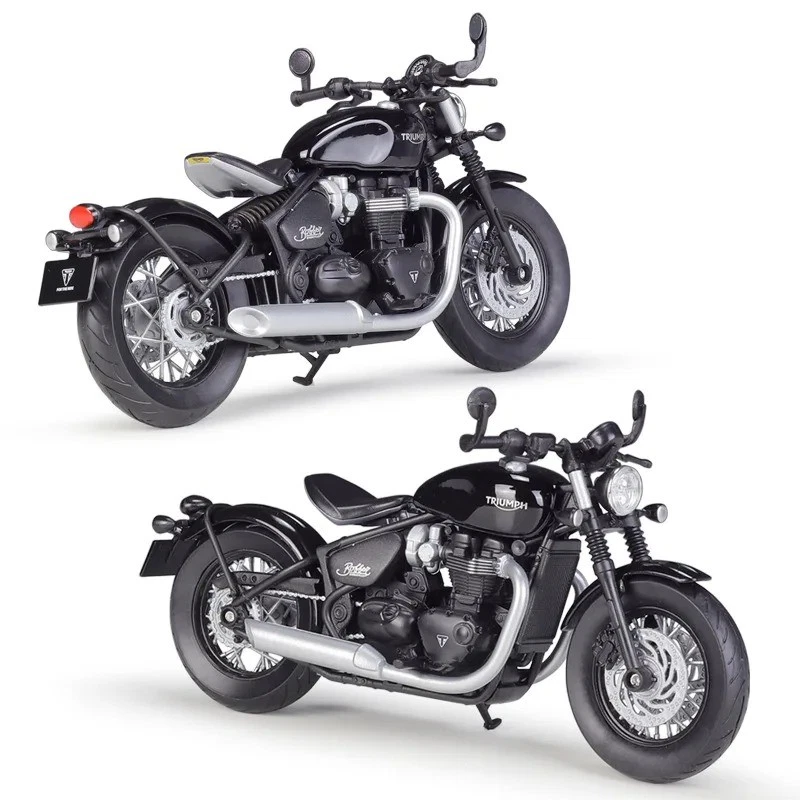 Modelo de motocicleta de aleación de simulación 1:12 Triumph Bonneville Bobber coleccionable Foto 2 de 4