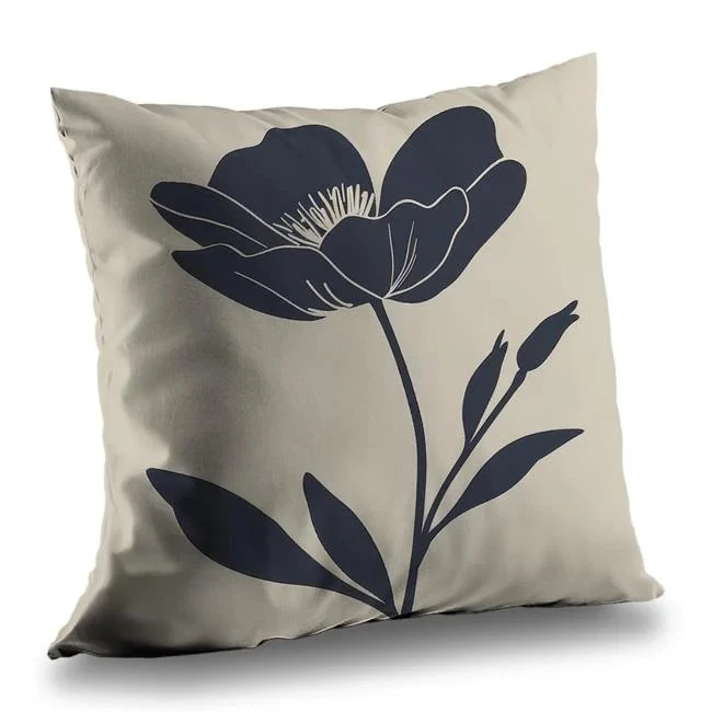 Begin Home Decor C1PO16161CO7DK 16 x 16 in. The Flower Pillow - Elegant Home ...