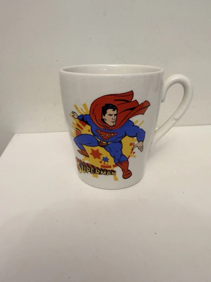 Vintage Superman Porcelain Mug Small Cup DC Comics Made In England 1980’s 3” - Bild 1 von 3