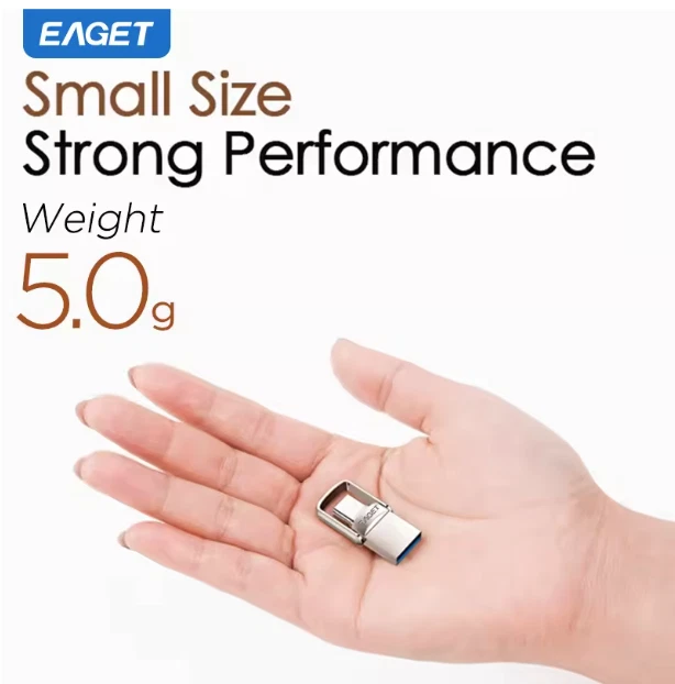 EAGET USB Flash Drive 2 in 1 Type C USB A Pen Drive 3.2 120MB/s USB Stick 128GB - Image 3 of 4