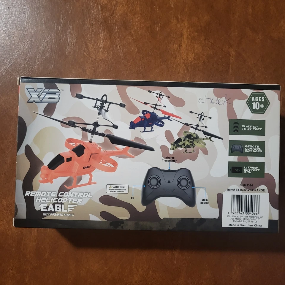 XB Eagle CONTROL REMOTO Helicóptero Juguetes Exterior Nuevo en Caja NARANJA Foto 2 de 3