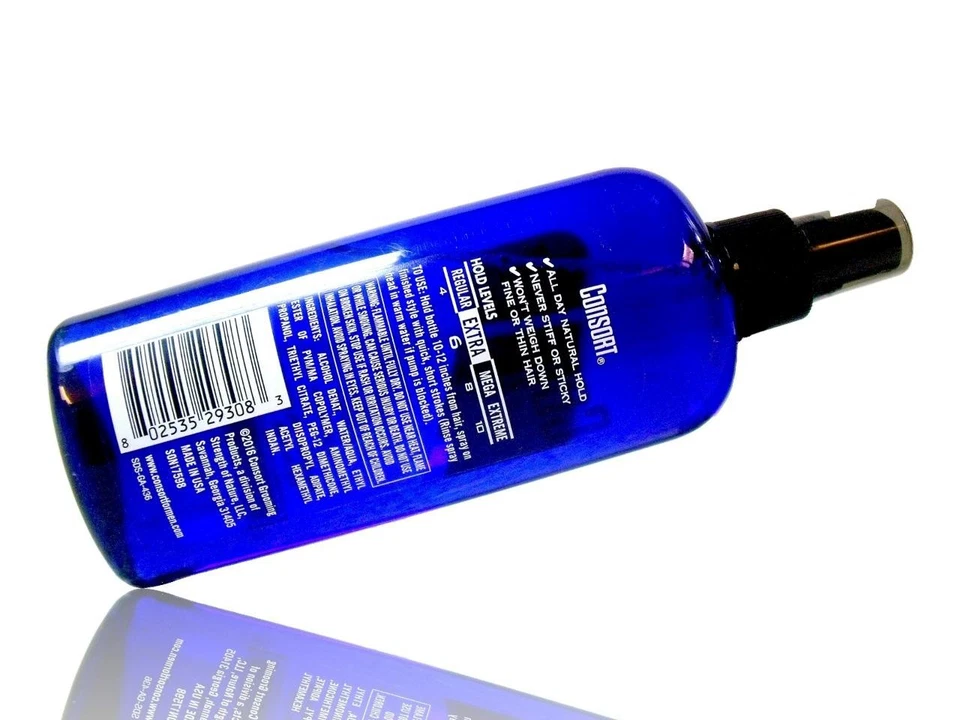 (Paquete de 4) Spray para el cabello Consort para hombres, sujeción extra sin perfume sin aerosol 8 oz. Nuevo Foto 3 de 4