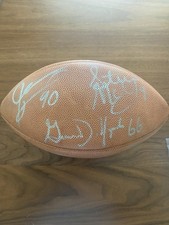 Steve McNair Eddie George Bruce Matthews  Signed/Auto Football JSA *Read Desc*