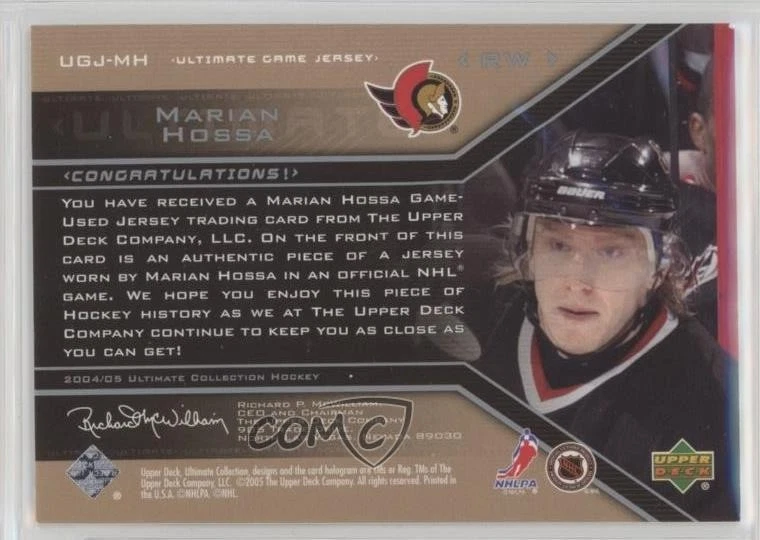 2004-05 Ultimate Collection Ultimate Game Jersey /250 Marian Hossa #UGJ-MH HOF - Image 2 of 2