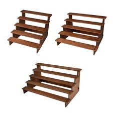 Wooden Display Riser Rack 5 Tier Cupcake Stand Ladder Multifunctional Dessert