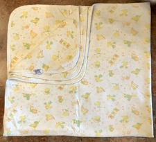 Vintage Carters Baby Receiving Blanket Cotton Lovey Classic Nursery Rhymes USA