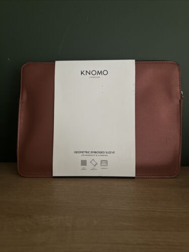 KNOMO Geometric Embossed Sleeve - Macbook 12” & 12” Laptop Ultrabooks - Copper