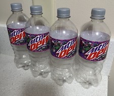 Mountain Dew Purple Thunder Lot Of 4 Empty 20 oz. Bottles.