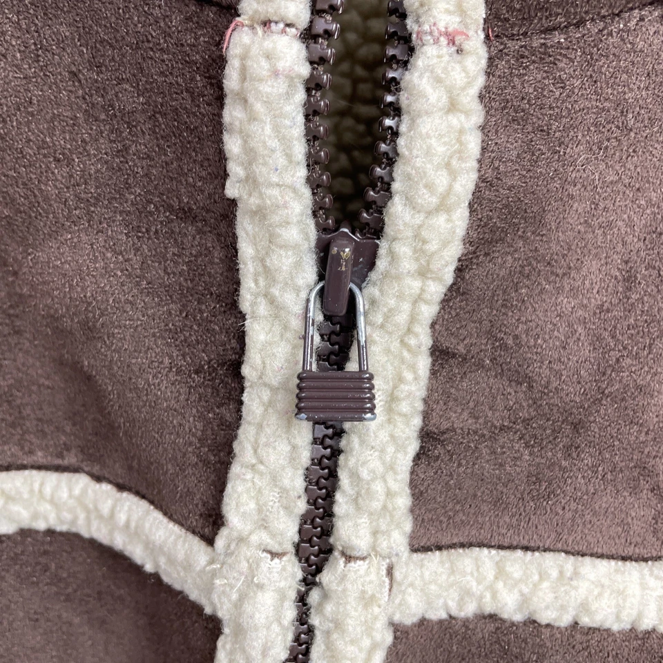 Hanna Andersson девочек 160 14-16 искусственной кожи стриженный мех куртка шерпа - Изображение 3 из 4