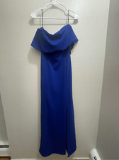 Lulus Blue Small Maxi Sleeveless Dress Prom Wedding NEW