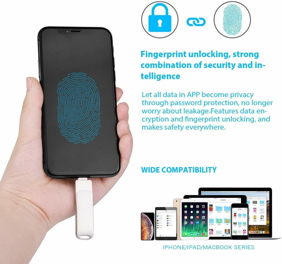 2TB USB3.0 Flash Drive Speicherstick OTG Für iPhone iPad iOS 32/64/128/256/512GB - Bild 4 von 4