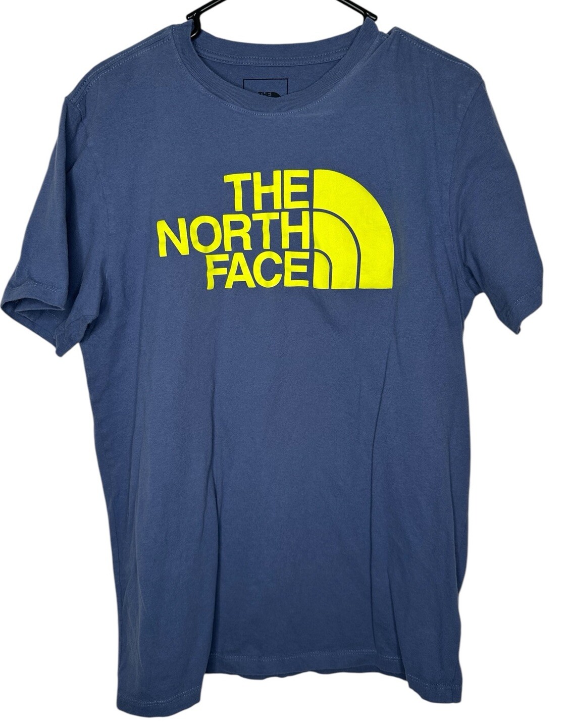 The North Face Men's Half Dome Logo Tee Blue & Yellow Medium  