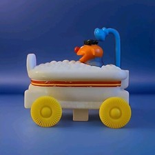 Vintage 1978 Sesame Street Railway Train Ernie In A Bathtub With Bubbles Toy