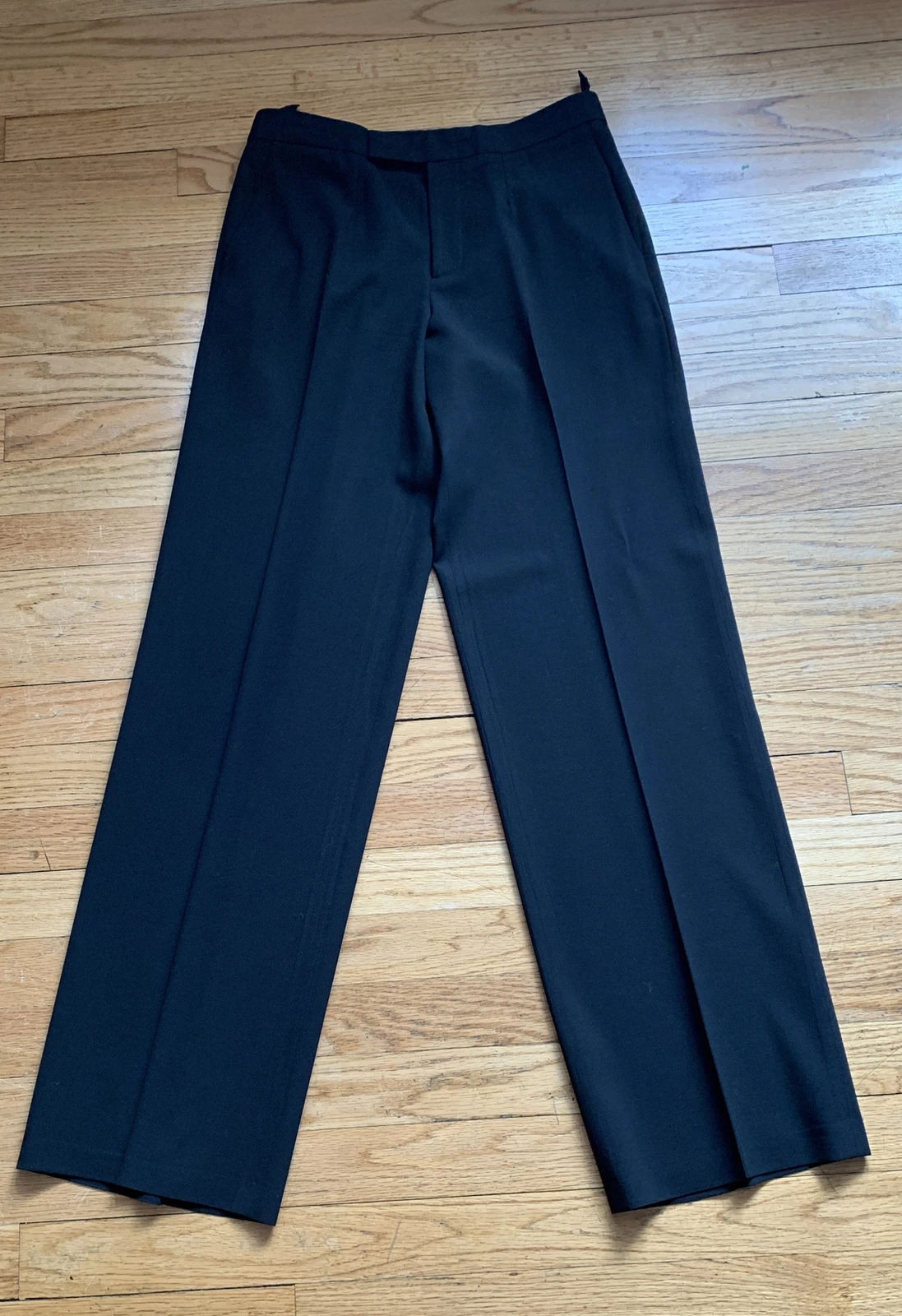 Gucci Black Women's Straight Leg Pants Lana Wool, Spandex 42