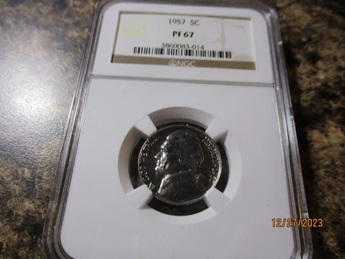 1957 JEFFERSON NICKEL NGC PR 67    014