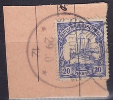 Kolonien DSW Mi.-Nr. 14 gest. Grootfontein Briefst&uuml;ck Luxus 29/10