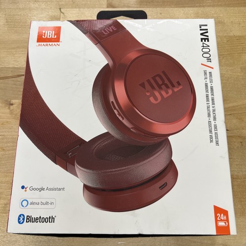 JBL Live 400BT OnEar Wireless Headphones Red 50036347945 eBay