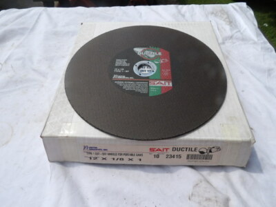 Sait 12'' x 1/8'' x 1'' Ductile Cut-Off Wheel for Portable Saws  (Box of 10)