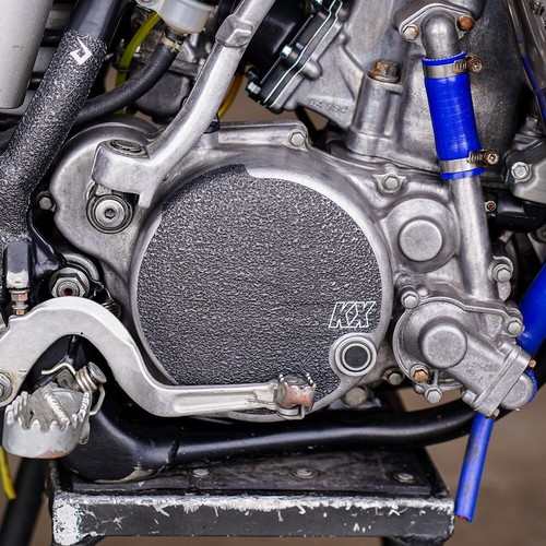 Black Engine Guards 1988-2004 Kawasaki KX500 Cover Grip Tape Clutch KX 500 - Picture 2 of 4