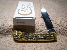 Case xx Sodbuster Jr Amber Bone Peachseed Jigged Bone 30092  6137 CS NIB Carbon