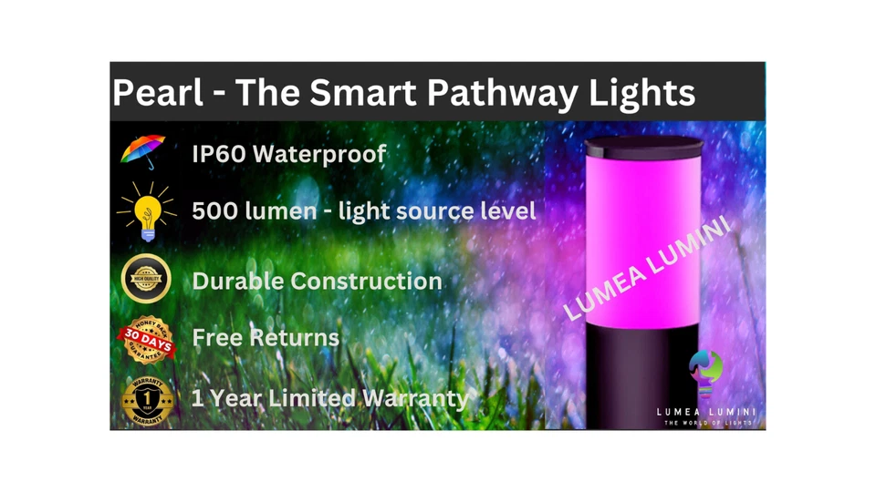 RGB RGBAI Outdoor WiFi LED Pathway Low Voltage Lights (Pack of 3 units) - Image 2 of 4