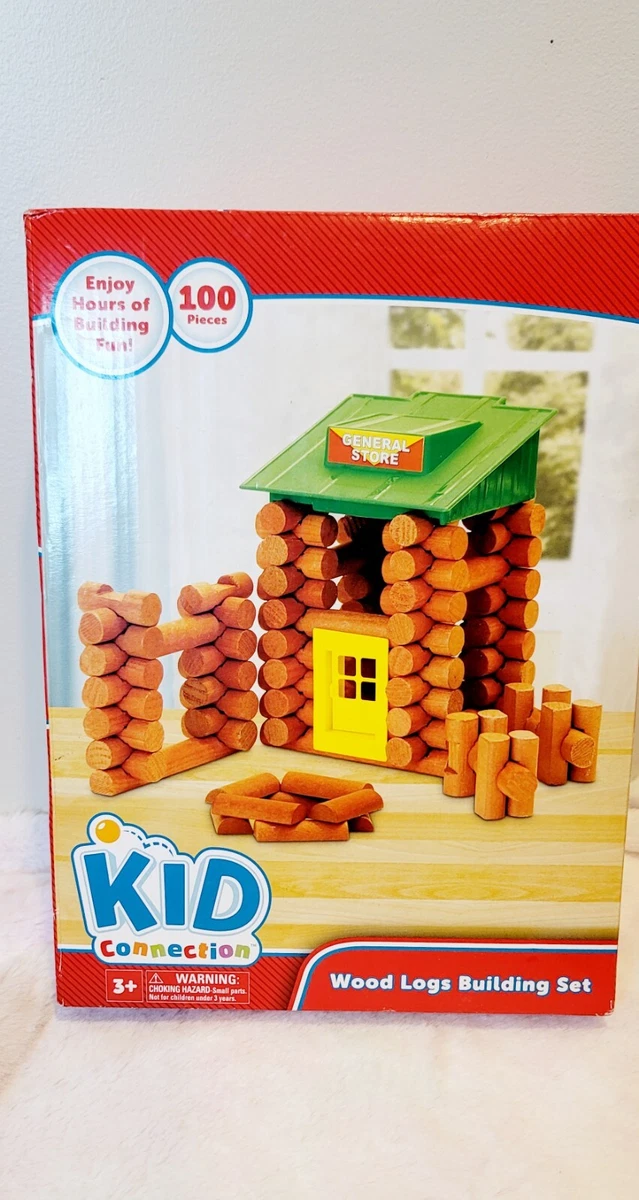 Kid connection wood sales logs building set