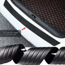 Rubber Car Rear Bumper Protector Trim Strip Trunk Sill Guard Scratch Pad Cover