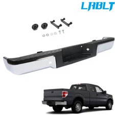 LABLT Rear Bumper Assembly Chrome Steel Replacement Kit For 2009-2014 Ford F150