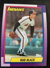 1990 Topps Baseball Card #144 Bud Black Cleveland Indians NMMT Free Shipping!