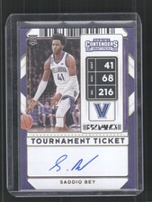 2020 Panini Contenders Draft Picks #78 Saddiq Bey Tournament Ticket #1/10