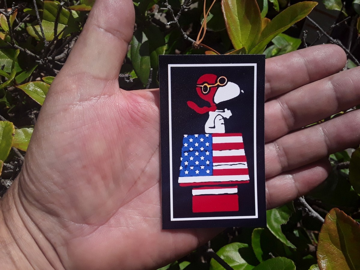 PEANUTS ☆ Snoopy ♡ USA Red Baron ♡ Magnet 4th of July