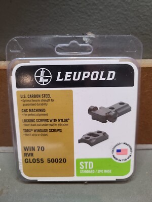 LEUPOLD STD Winchester 70, 670, 770 & 70A RVR GLOSS BLACK 2 PEICE #50020 NEW