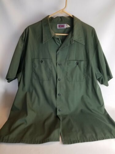 Vintage Key Imperial NOS Work Shirt Mens Green Workwear 60s 70s | eBay