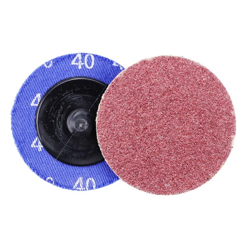 100 Pack - 2" 40 Grit A/O Quick Change Sanding Disc Black Hawk, Type R Roloc - Picture 2 of 6