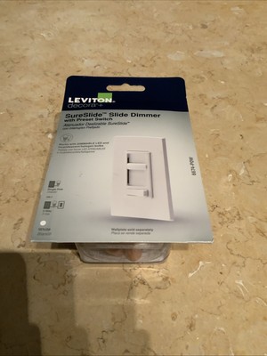 Leviton SureSlide Universal 150-Watt LED and CFL/600-Watt Incandescent Dimmer, W
