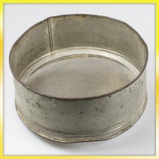 altes seltenes Vintage Antik Retro Sowjetisches Rundes Silber Metall Sieb Sieb 20cm