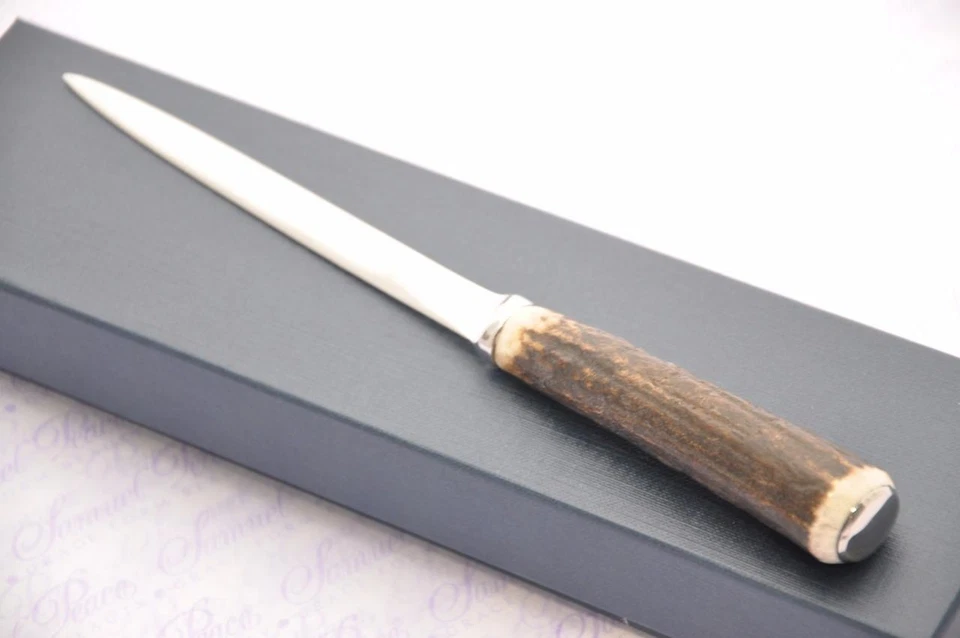 Boxed Genuine Stag/Antler Handle Letter Opener Made In Sheffield England L@@k