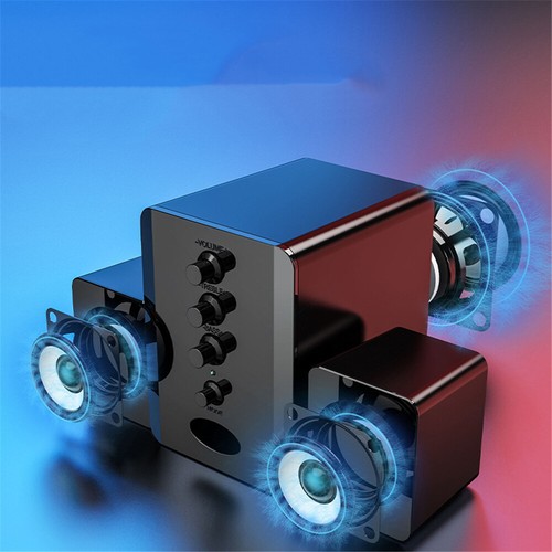 Stereo Bass Sound Computer Speakers Subwoofer 3.5mm USB Wired for Desktop Laptop - Picture 7 of 7