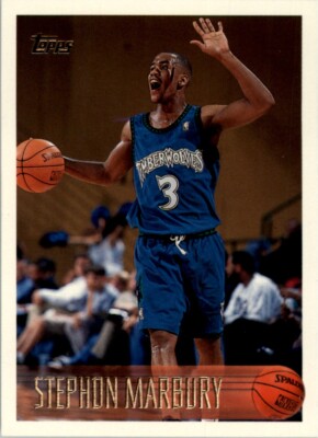 その他 NBA 50topps 96-97#177stephon Margury+1sc 1996-97 Topps #177 Stephon Marbury RC Timberwolves NBA Basketball