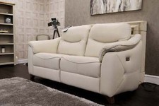 G Plan Jackson Cambridge Chalk Classic Back Dual Power Reclining 3 Seat Sofa