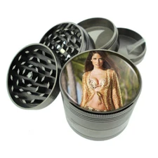 Colombian Pin Up Girls D8 Titanium Grinder 4 Piece Magnetic Hand Mueller 