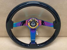 Sale Nrg St-036bk-mc Steering Wheel Black Wood Grain 350mm Neochrome 3 Spoke