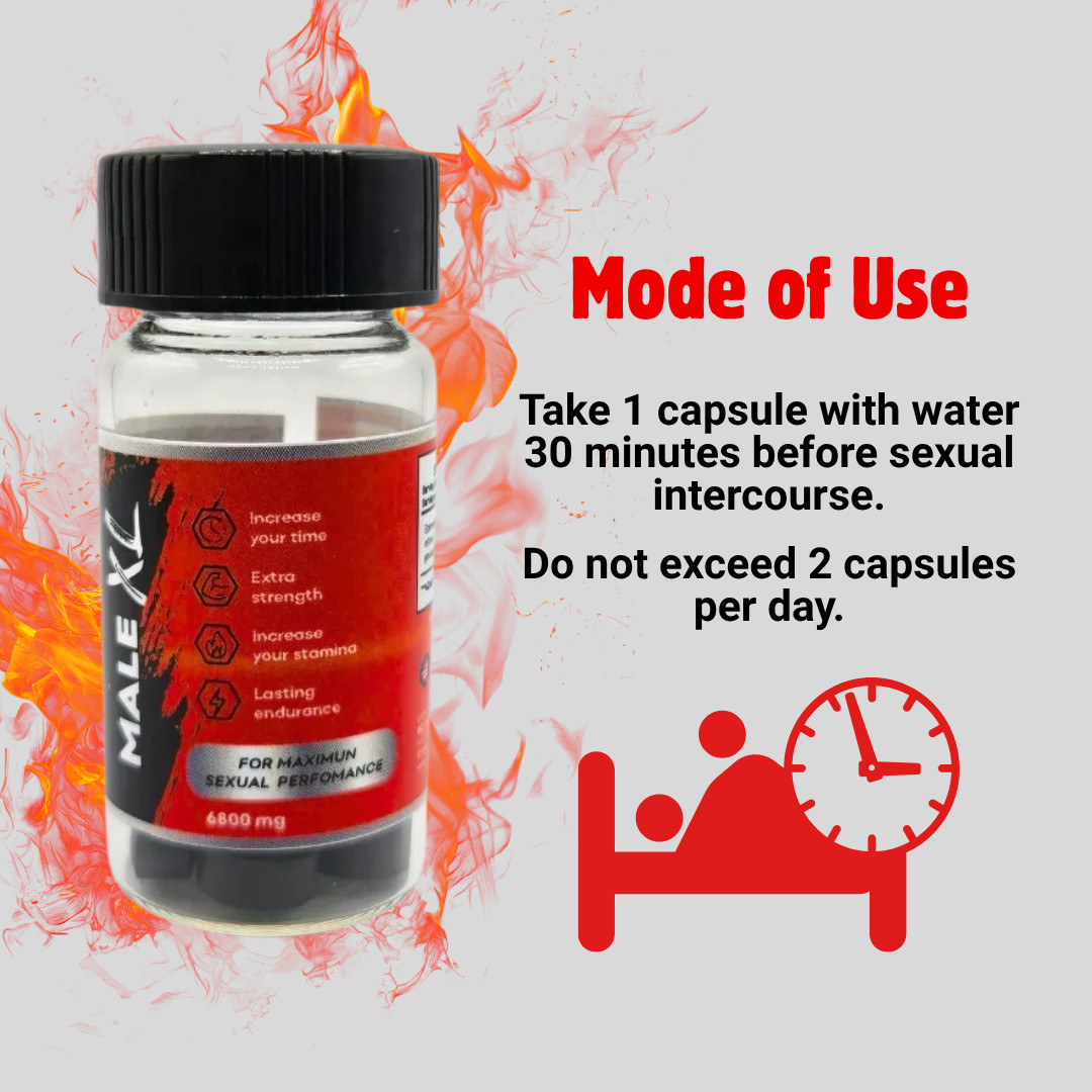 MALE XL – Bigger, Longer Rock-Hard, Long Lasting Results, Fast-Acting -Free Ship