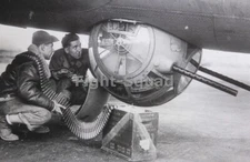 WW2 Picture Photo Crew Load Guns bottom turret of the US B-17 bomber 3671
