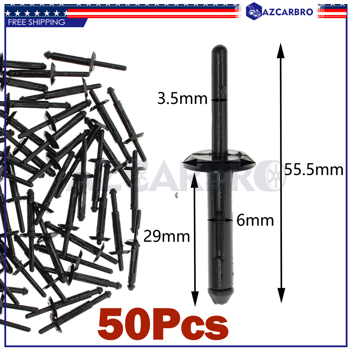 Nylon Plastic Rivets Clip For 2006-09 Dodge Magnum Dakota Bumper Fender ...