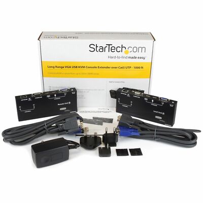StarTech USB VGA Console Extender over CAT5 UTP 500 ft - Operate USB/VGA KVM/PC