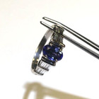 platinum 950 Natural 1.74ct oval sapphire .60ct VS 1 diamond gemstone ring 8.9g — photo 2